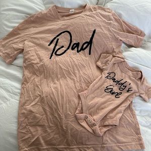 New Father and baby girl clothing set! Great for Father’s Day